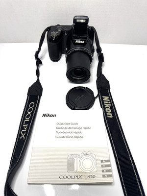 Nikon Coolpix L820 Black 16MP Camera 30x Zoom 16GB Card Tested Works Great