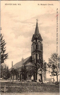 #ad Beaver Dam Wisconsin WI : CHURCH SCENE m 12 AV8008 $4.82