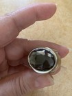 Vintage Perfume Ring - Holidays Rock Faceted Glass Size 5/6 Adjustable Silvery — photo 3