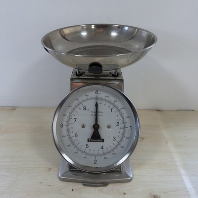 Vintage Taifun Küchenwaage - 4 kg Chrom Weiß Lebensmittel