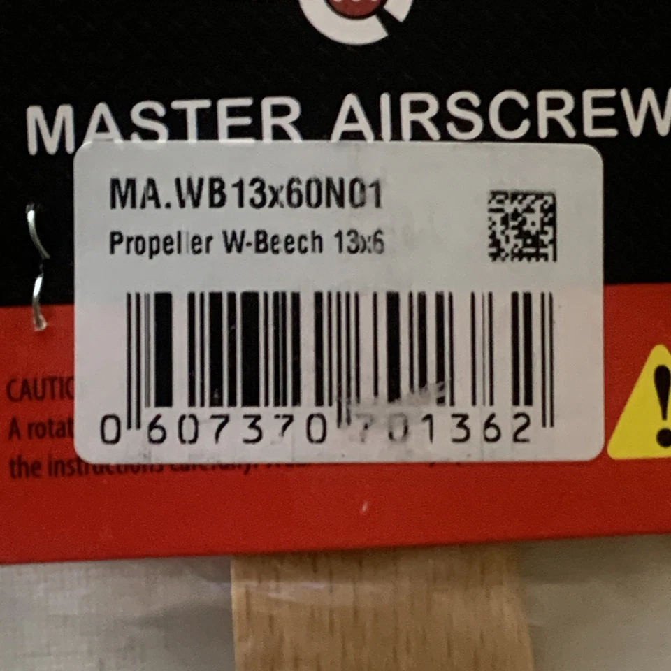 Master Airscrew 13x6 Beech Wood Propeller MAS1360B NEW - Image 2 of 3