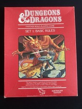 DUNGEONS & DRAGONS SET 1 BASIC RULES 1983 NO dice/crayon NO DM BOOK  Aus Edition