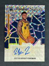 2019-20 Panini Mosaic Justin Wright Foreman RC Auto #RS-JWF AA18