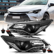 Fit for 2015 2016 2017 Toyota Camry Headlights Assembly Halogen Headlamp Black H