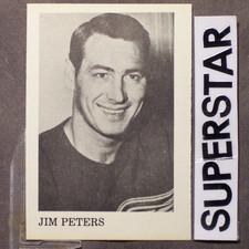 JIM PETERS 1976 RED WING OLD TIMERS #?? Blank Backs Detroit Red Wings