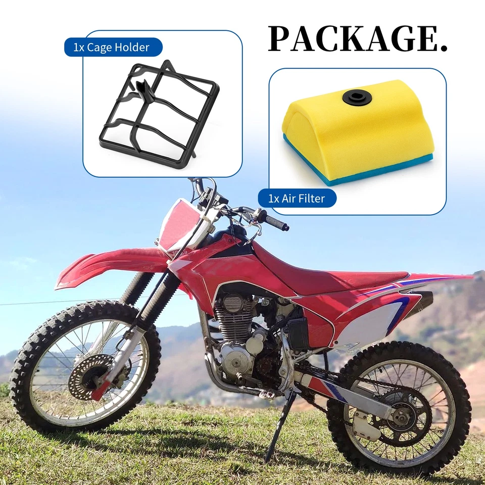 Filtro de ar com suporte de gaiola para Honda CRF150F CRF230F 2003 2004-2019 17213-KPS-900 - Imagem 4 de 4