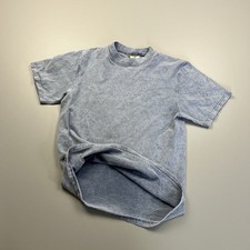 VTG Goodwear Blank T Shirt Mens M Faded Blue 90s Made In USA Heavyweight Boxy