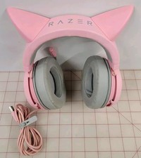 Razer Kraken Kitty Headphones Cat Ears Wired RGB USB Gaming Headset Pink