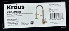 Kraus KPF-1610BB Bolden 1.8 GPM 1 Hole Pre-Rinse Pull Down Kitchen Brass