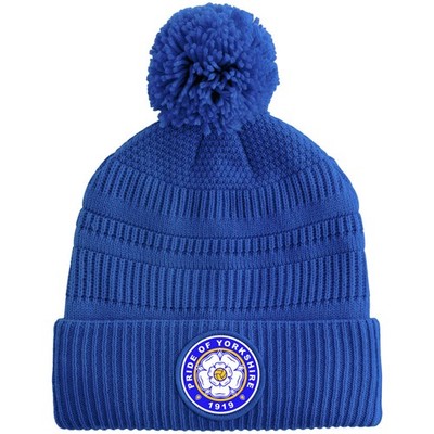 Leeds 1919 Crest Unoffcial HAT Printed Logo Bronx Bobble Turn Up Fleece Lined