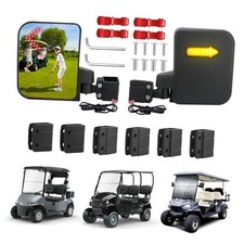 Golf Cart Side View Mirrors, Golf Cart Mirrors with Turn Signal Light, No