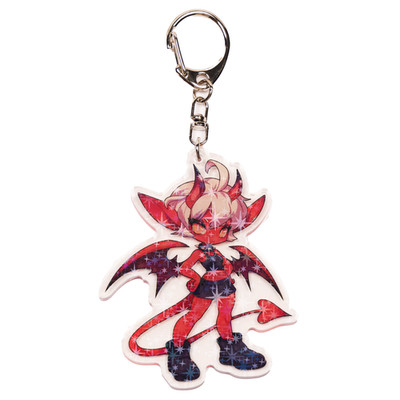 SUCCUBUS DEMON GIRL Imp Charm Holographic Acrylic Keychain | Helluva Boss Hazbin