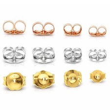 14K Gold Earring Replacement Butterfly Back Yellow, White, Rose Sold Individual