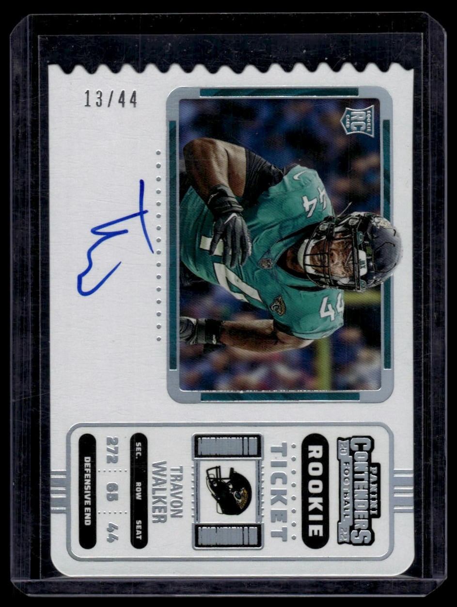 2022 Panini Contenders Travon Walker #135 Rookie Ticket Stub Auto 13/44