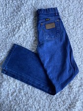 Youth Wrangler 14 Slim Jeans Cowboy cut Original Blue Western