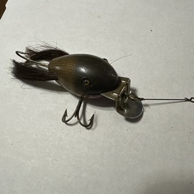 Appât de pêche en bois vintage Creek Chub Dingbat Appât de pêche en bois vintage Creek Chub Dingbat