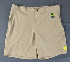 Tek Gear DryTEK Hybrid Short Men's XL Khaki Above Knee Stretch Wicking Golf NEW