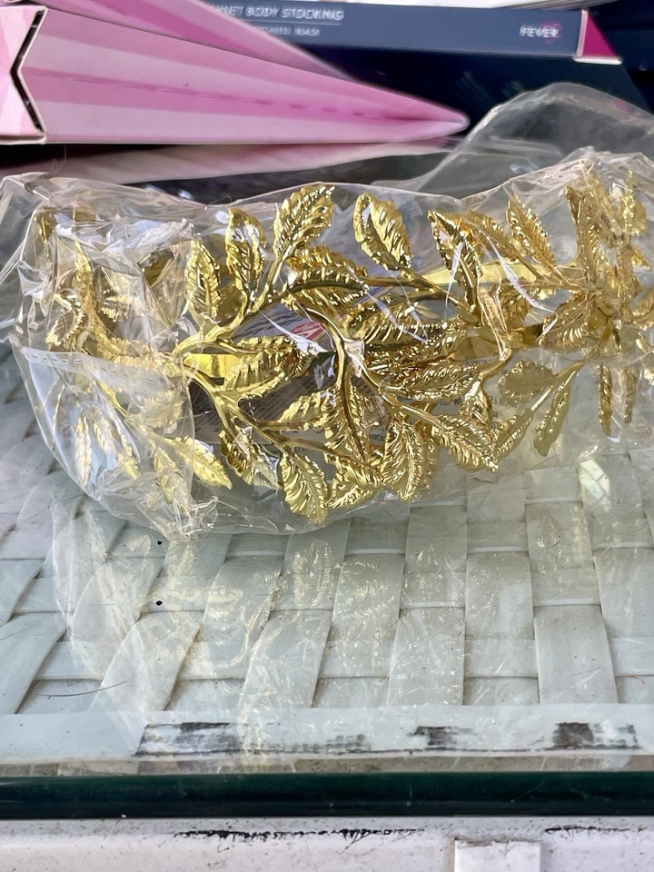 Diadema Hoja Griega Dorada Damas Diosa Griega Tocado Vestido Elegante Accesorio  Foto 3 de 4
