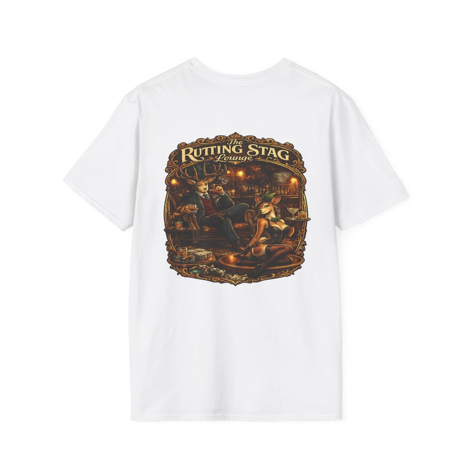 The Rutting Stag Lounge | Hunting & Gentleman Style Back Side Graphic Tee