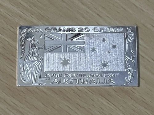 The Silver Mint Australia Flag 20 gram .999 Fine Silver Bar