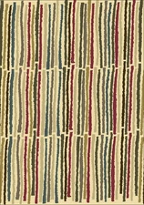 8x11 Milliken Boardwalk Ecru Modern Striped Lines Area Rug - Approx 7'8"x10'9"