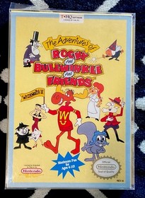 The Adventures of Rocky Bullwinkle and Friends NES Nintendo Complete MINTY!