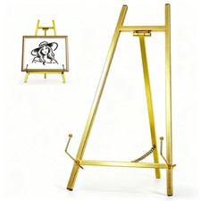 Gold Metal Heavy Duty Tabletop Display Picture Easel Sign Stand 13.3 Inch