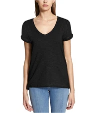 Sanctuary Clothing Womens Twist Sleeve Basic T-Shirt, black, S