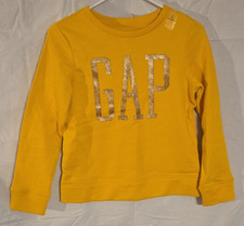 NEW Gap Kids Yellow Crewneck Long Sleeve Sweatshirt XL Boys Girls Logo NWT New