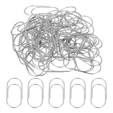 2x1 Inch Large Paper Clip, 50 Pcs Metal Paper Clip Cute Bulk, Silver Tone