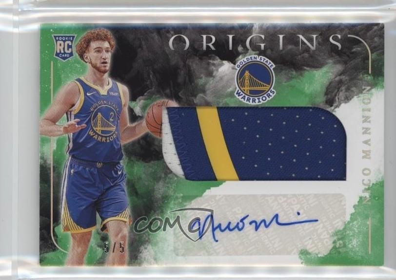 2020 Panini Origins Rookie Jersey Green 5/5 Nico Mannion #RJA-MAN Auto RC 1uw6