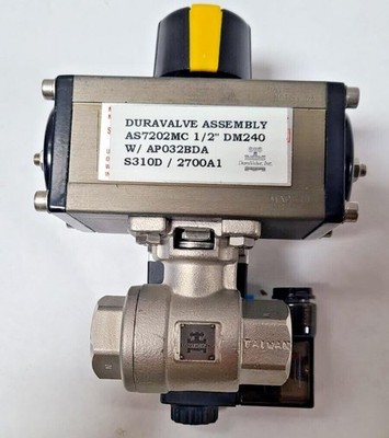 Duravalve Assy AS7202MC 1/2  DM240 W/AP032BDA S310D 2700A1 Actuated Ball Valve