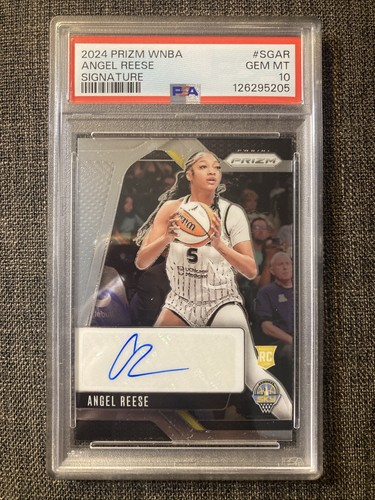 2024 Prizm WNBA Angel Reese Signature Auto RC #SGAR SKY ROOKIE PSA 10