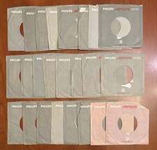Huge Lot Of 24 Philips Mercury 45 RPM Record Sleeves - Company Sleeves