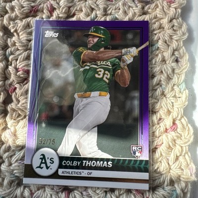 Colby Thomas Purple /75 2026 Topps Flagship Baseball (Costco) Rc Rookie A's #67