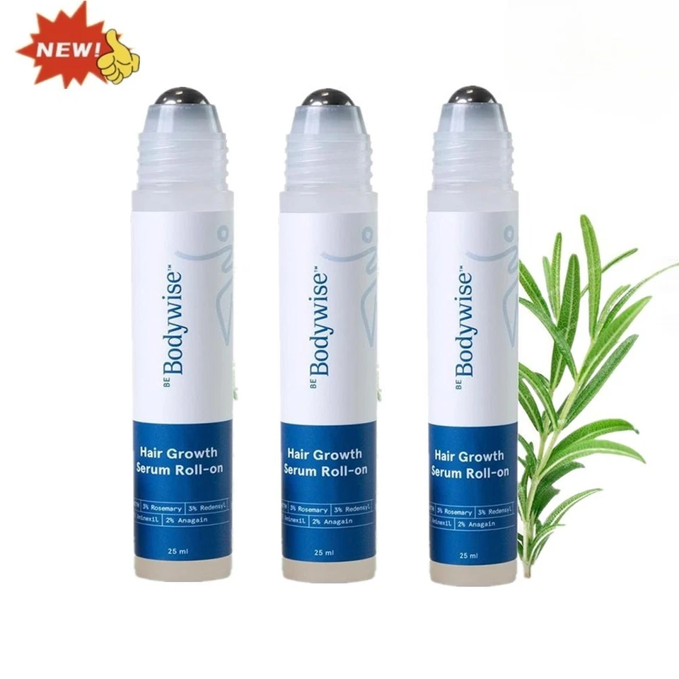 Be Bodywise Hair Growth Serum Roll On - 3% Rosemary 3% R edensyl & 2%