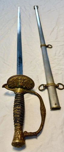 Original US Civil War M1860 Union Staff & Field Officers Sword & Scabbard