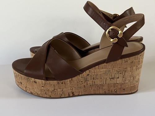 Neu ohne Karton Aerosoles Haylee braune Keilsandalen Kork Knöchelriemen Damengröße 10 M - Bild 5 von 9