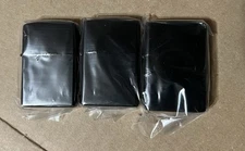 3 Black Metal Flint  (Zippo Like) Lighters 🔥Brand New🔥