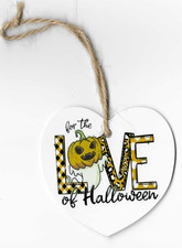 Halloween Pumpkin Ghost Decoration Metal Hanging Decoration Heart Shape