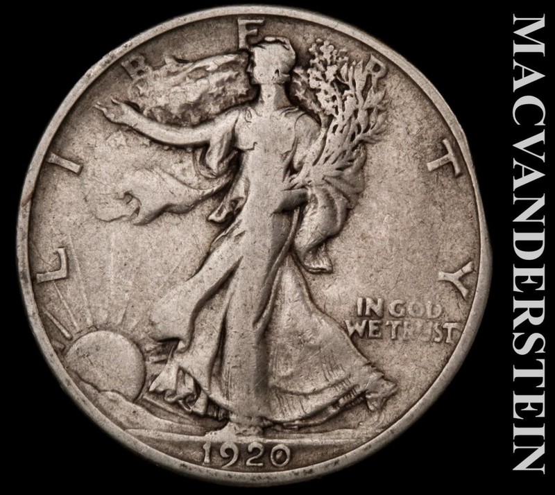 1920-S Silver Walking Liberty Half Dollar - Semi-key  Better Date  #L6551