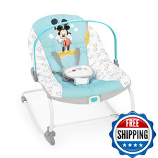 Bright Starts Disney Baby Mickey Mouse Infant To Toddler Rocker Seat Vibrations
