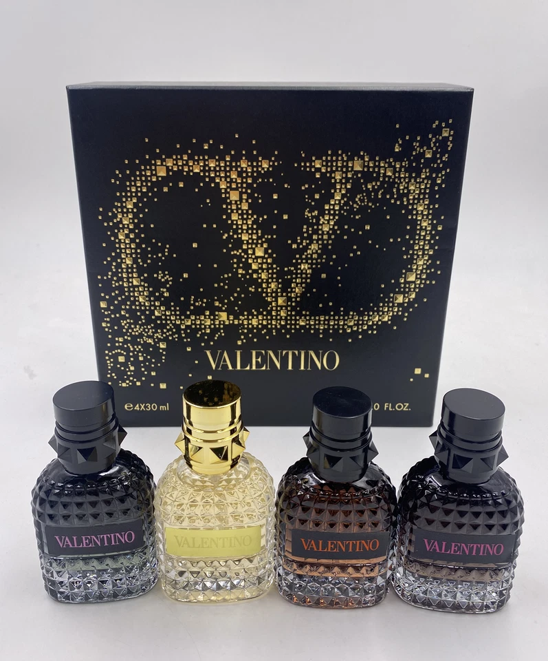 UOMO BORN IN ROMA VALENTINO EAU DE PARFUM SPRAY 1 Oz \*4 FOR MEN - NEW GIFT SET - Image 1 of 3