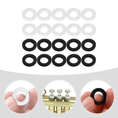 20 Pcs Keypad Musical Instrument Accessory Trumpet Cushion Bead Caps Valves - Picture 6 of 12