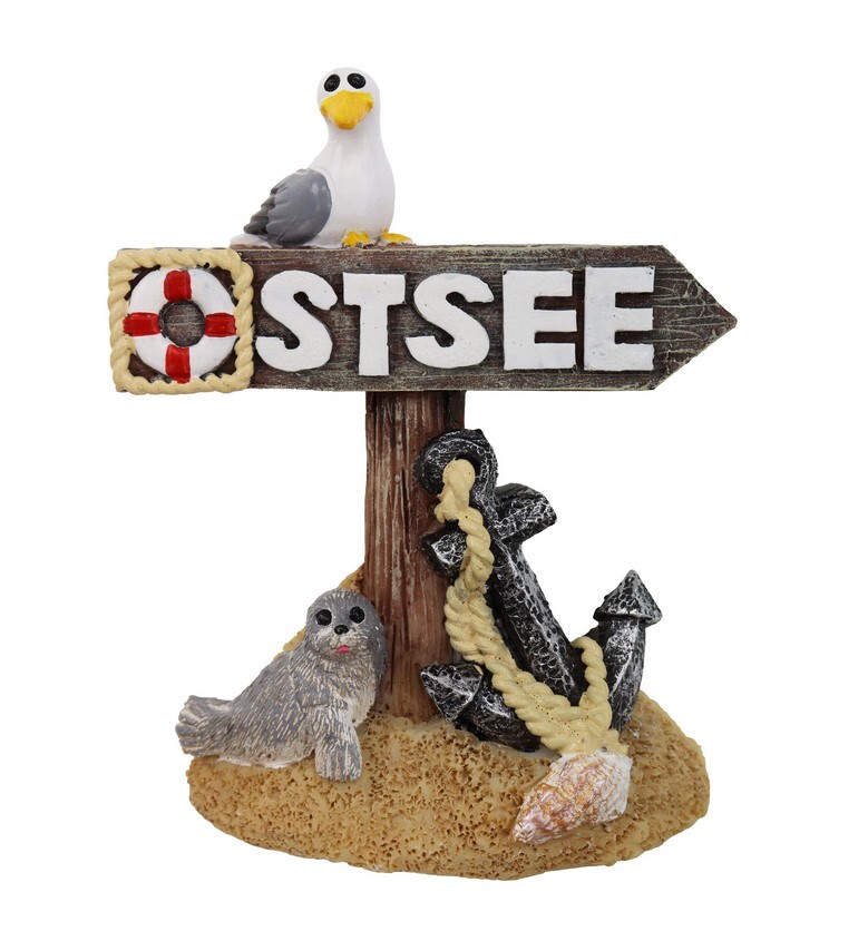 Baltic Sea Magnet Beach Anchor Seagull Shell Poly Souvenir Germany
