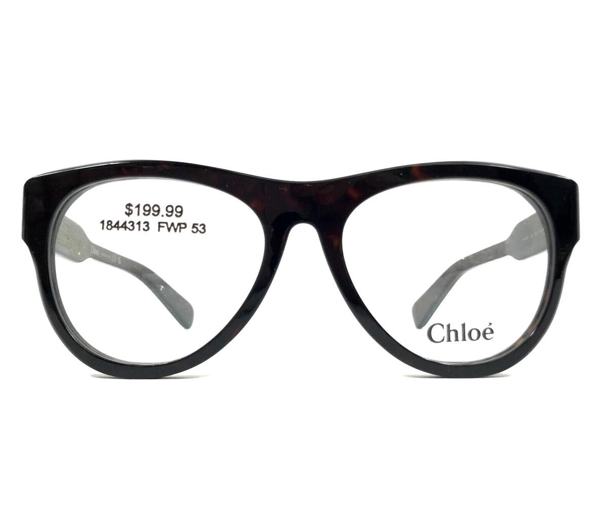 Chloe Eyeglasses Frames CH0152O 002 Dark Tortoise Round Full  display picture 1