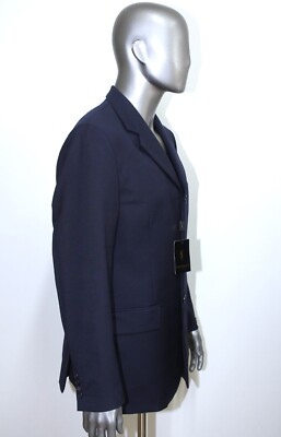 Vintage 80/90s New Navy Blue Wool Suit Jacket SAINT LAURENT Sz L