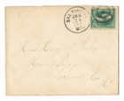 US 1873 3c Baltimore ,MD Cover Sc#158 — photo 1