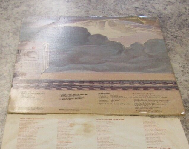 FOREIGNER 1977 SELF TITLED DEBUT LP W/ LYRIC SLEEVE 