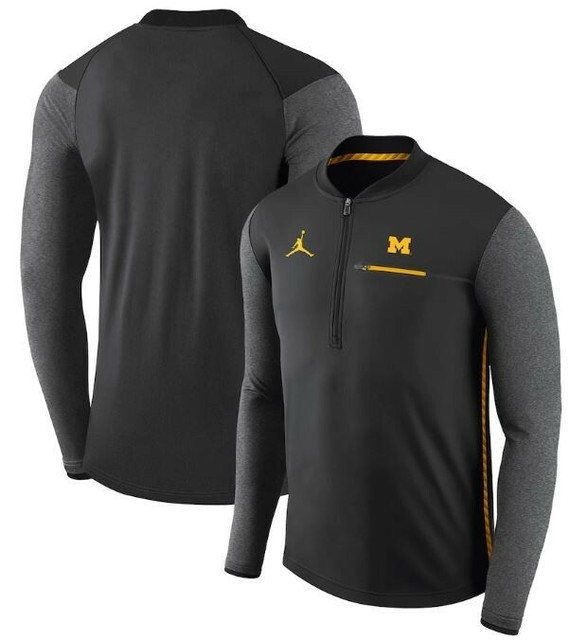NEW NWT Michigan Wolverines Football Jordan 1/2 Zip Pullover Nike Dri-Fit MEDIUM | eBay